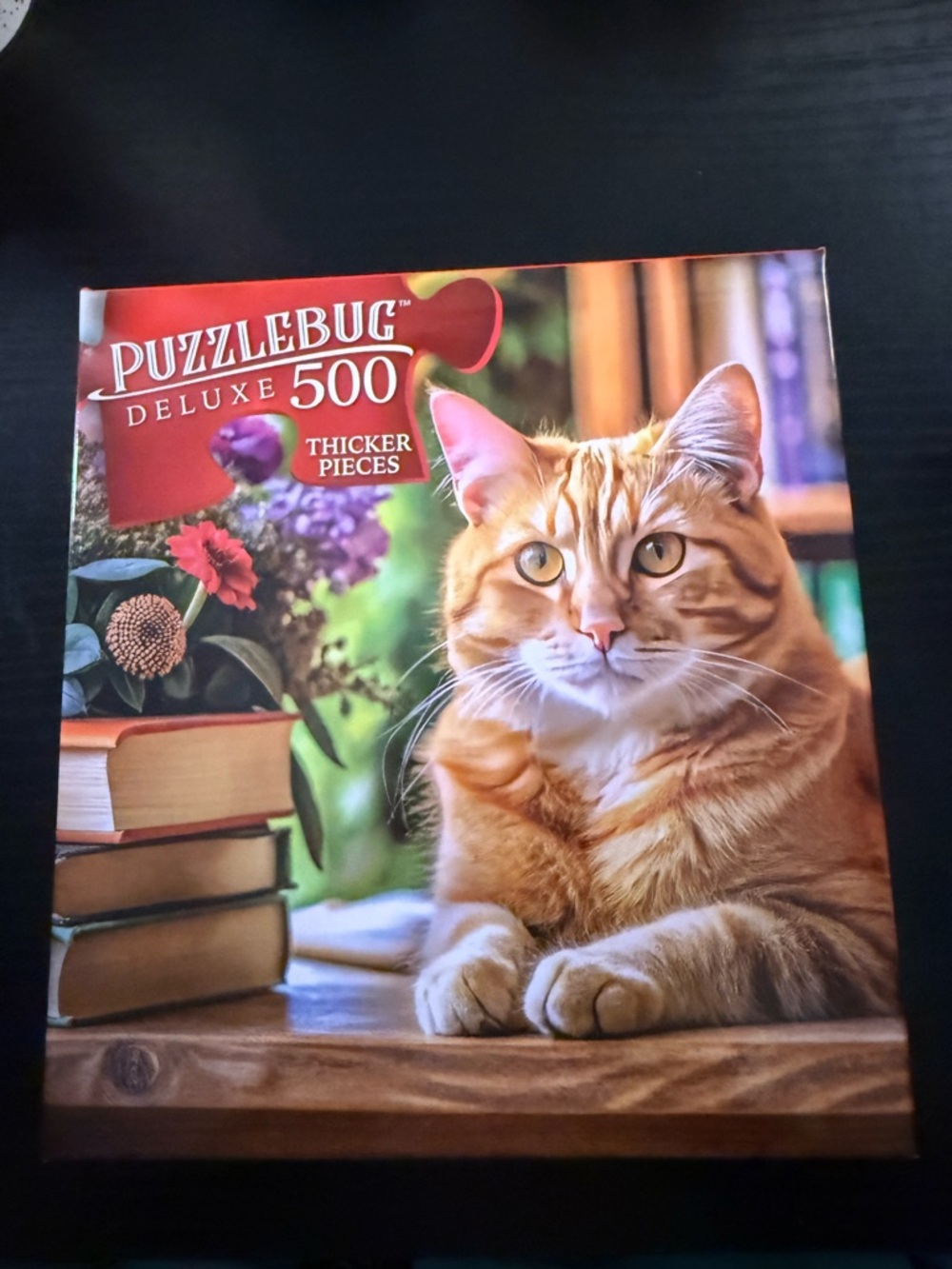 PuzzleBug Deluxe 500-Piece Orange Tabby Cat Jigsaw Puzzle